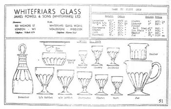Whitefriars 1938 British Glass Catalogue, Page 51 (35-50 missing)