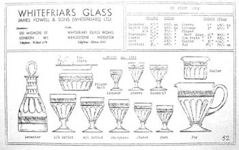 Whitefriars 1938 British Glass Catalogue, Page 52