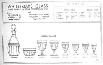 Whitefriars 1938 British Glass Catalogue, Page 53