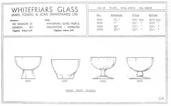 Whitefriars 1938 British Glass Catalogue, Page 64