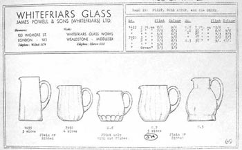 Whitefriars 1938 British Glass Catalogue, Page 69