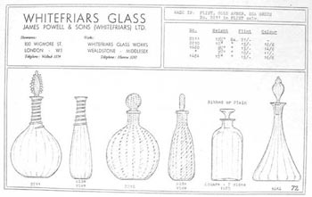 Whitefriars 1938 British Glass Catalogue, Page 72