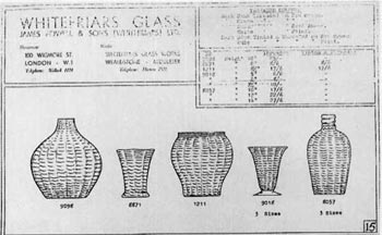 Whitefriars 1940 British Glass Catalogue, Page 15