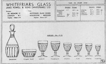 Whitefriars 1940 British Glass Catalogue, Page 39