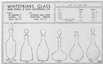 Whitefriars 1940 British Glass Catalogue, Page 46