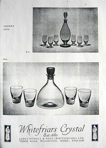 Whitefriars 1949 British Glass Catalogue, Page 22