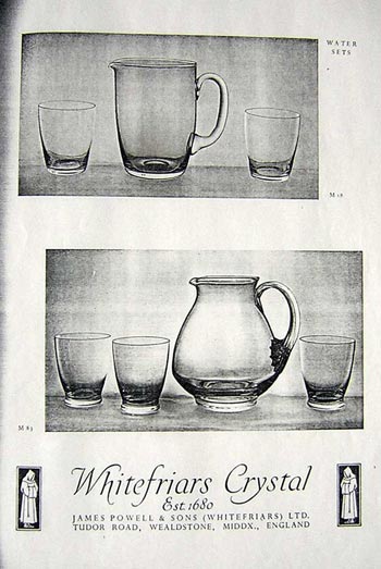 Whitefriars 1949 British Glass Catalogue, Page 24