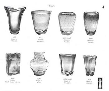 Whitefriars 1957 British Glass Catalogue, Page 4