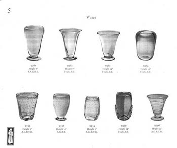 Whitefriars 1957 British Glass Catalogue, Page 5