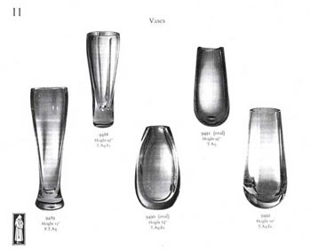 Whitefriars 1957 British Glass Catalogue, Page 11