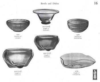 Whitefriars 1957 British Glass Catalogue, Page 16