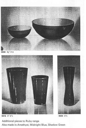 Whitefriars 1964 British Glass Catalogue, Page 5