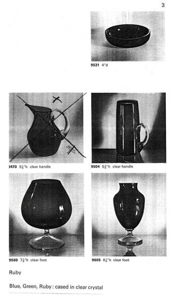 Whitefriars 1964 British Glass Catalogue, Page 8