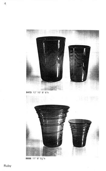 Whitefriars 1964 British Glass Catalogue, Page 4