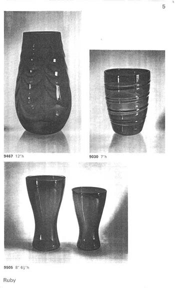 Whitefriars 1964 British Glass Catalogue, Page 10 (9 missing)
