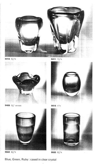 Whitefriars 1964 British Glass Catalogue, Page 10