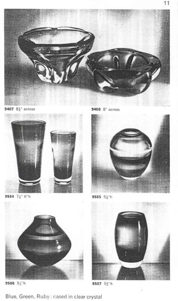Whitefriars 1964 British Glass Catalogue, Page 16 (15 missing)