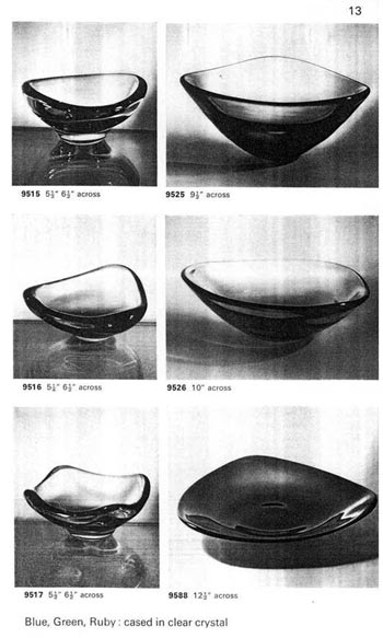 Whitefriars 1964 British Glass Catalogue, Page 13
