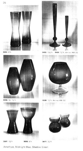 Whitefriars 1964 British Glass Catalogue, Page 31