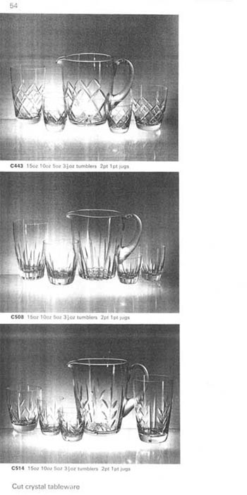 Whitefriars 1964 British Glass Catalogue, Page 54