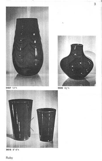 Whitefriars 1966 British Glass Catalogue, Page 3