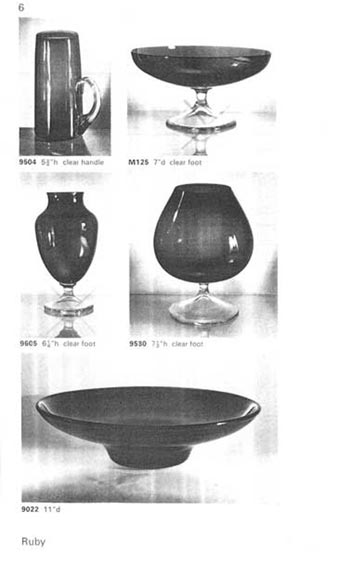Whitefriars 1966 British Glass Catalogue, Page 6