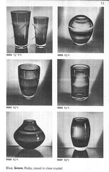 Whitefriars 1966 British Glass Catalogue, Page 11