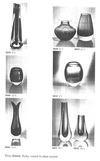 Whitefriars 1966 British Glass Catalogue, Page 12