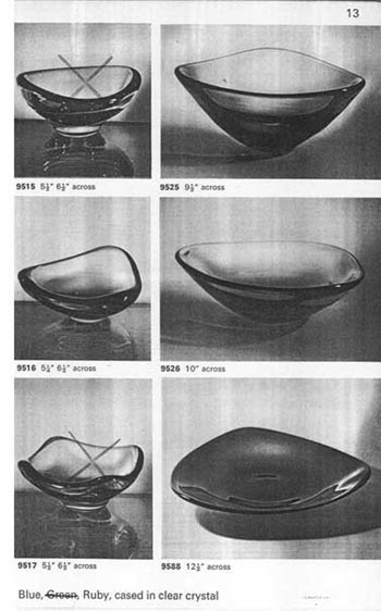 Whitefriars 1966 British Glass Catalogue, Page 13