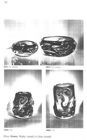Whitefriars 1966 British Glass Catalogue, Page 16