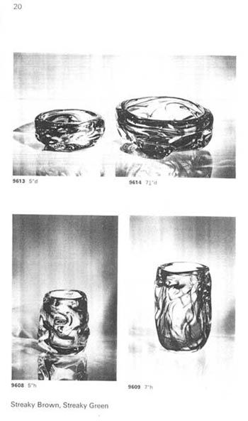Whitefriars 1966 British Glass Catalogue, Page 20 (18-19 missing)