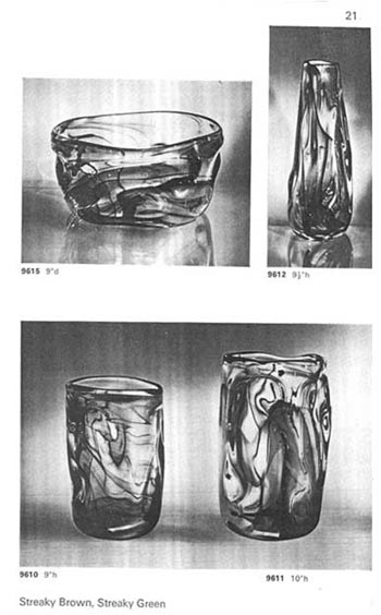 Whitefriars 1966 British Glass Catalogue, Page 21