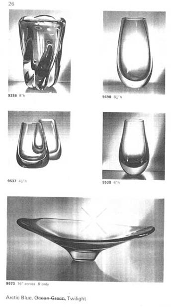 Whitefriars 1966 British Glass Catalogue, Page 26