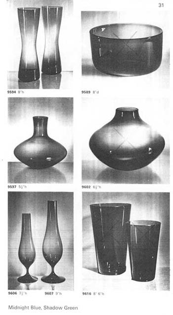 Whitefriars 1966 British Glass Catalogue, Page 31