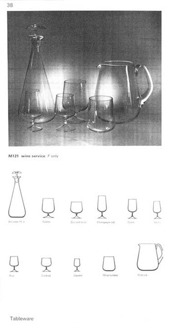 Whitefriars 1966 British Glass Catalogue, Page 38