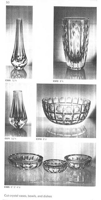 Whitefriars 1966 British Glass Catalogue, Page 50
