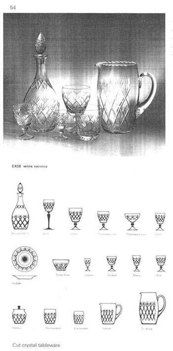 Whitefriars 1966 British Glass Catalogue, Page 54