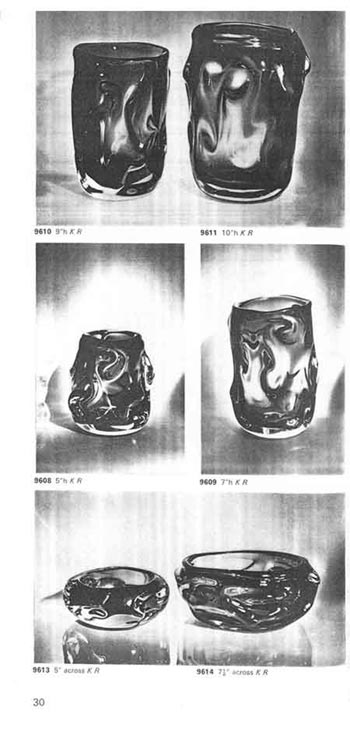 Whitefriars 1969 British Glass Catalogue, Page 30