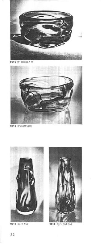 Whitefriars 1969 British Glass Catalogue, Page 32