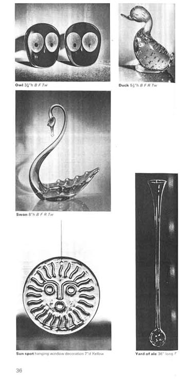 Whitefriars 1969 British Glass Catalogue, Page 36