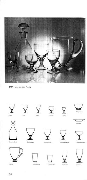 Whitefriars 1969 British Glass Catalogue, Page 38 (37 missing)