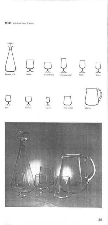 Whitefriars 1969 British Glass Catalogue, Page 39