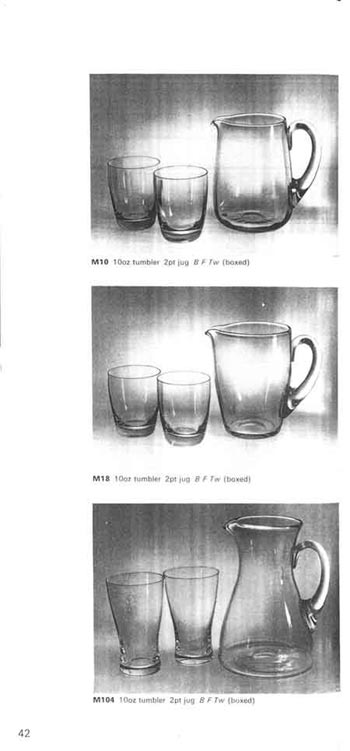 Whitefriars 1969 British Glass Catalogue, Page 42 (40-41 missing)