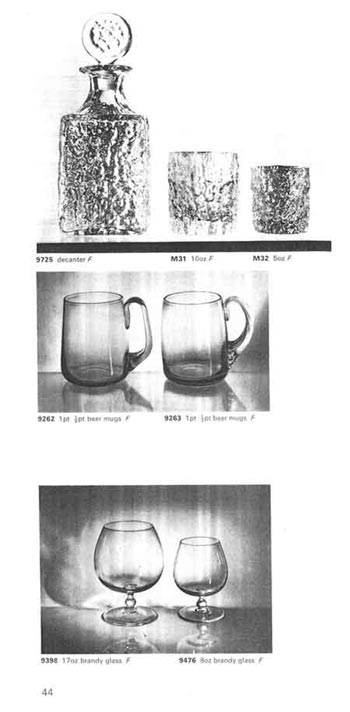 Whitefriars 1969 British Glass Catalogue, Page 44