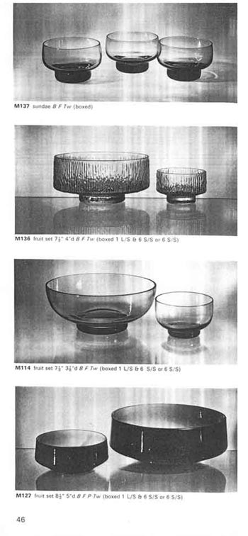 Whitefriars 1969 British Glass Catalogue, Page 46