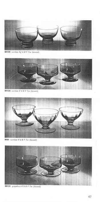 Whitefriars 1969 British Glass Catalogue, Page 47