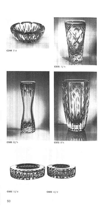 Whitefriars 1969 British Glass Catalogue, Page 50 (49 missing)
