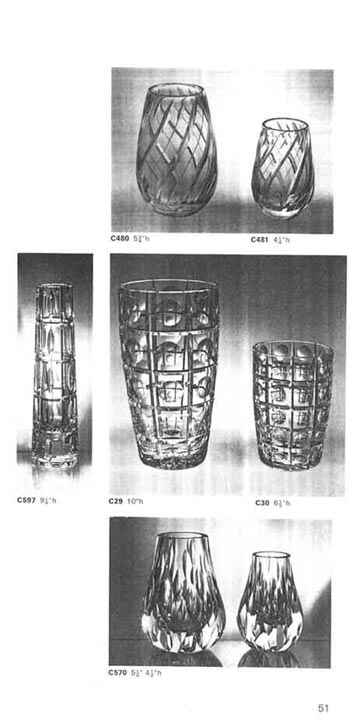 Whitefriars 1969 British Glass Catalogue, Page 51
