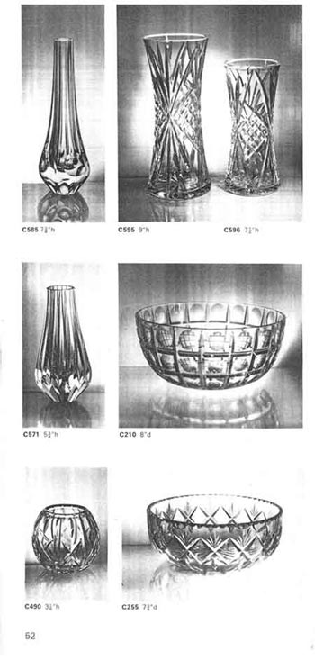 Whitefriars 1969 British Glass Catalogue, Page 52
