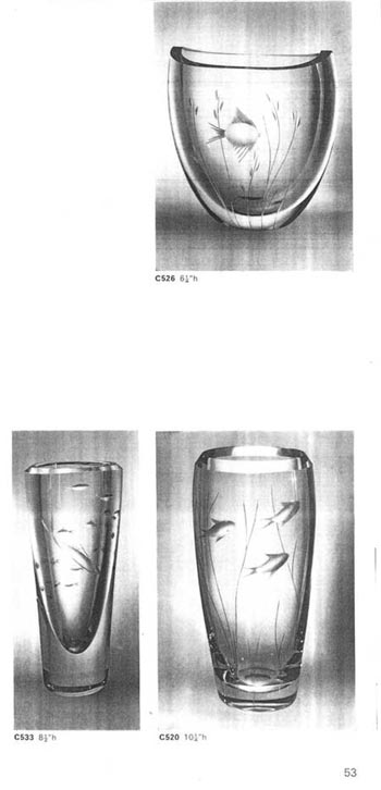 Whitefriars 1969 British Glass Catalogue, Page 53